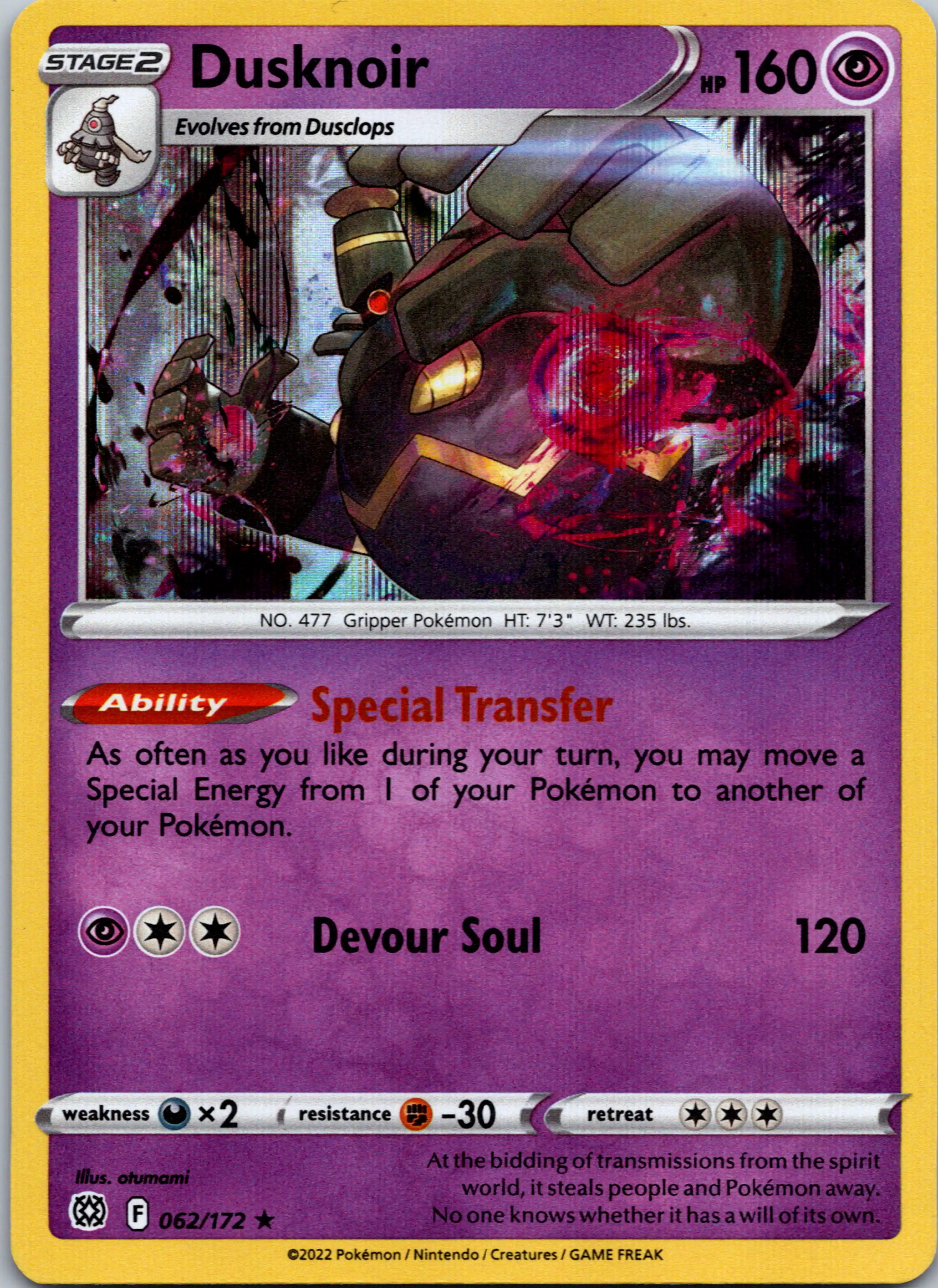 Dusknoir [062/172] [Brilliant Stars] Reverse Holofoil