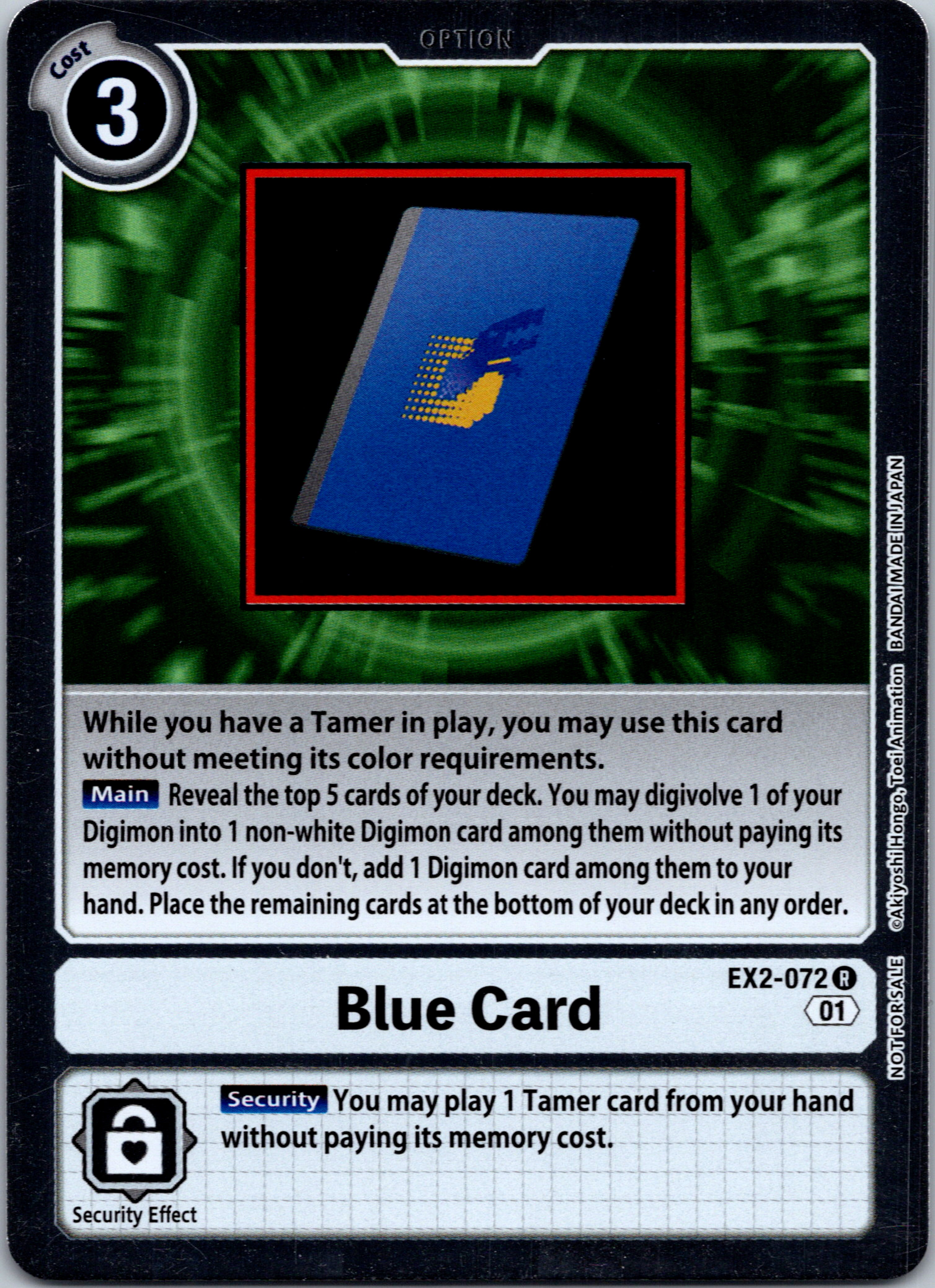 Blue Card (Event Pack 4) [EX2-072] [Digital Hazard] Foil