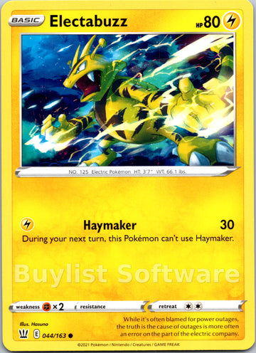 Electabuzz [044/163] [Battle Styles] Reverse Holofoil