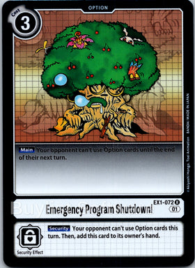 Emergency Program Shutdown! [EX1-072] [Classic Collection] Foil