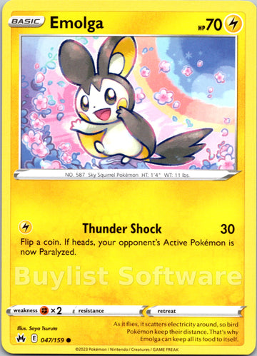 Emolga [047/159] [Crown Zenith] Reverse Holofoil