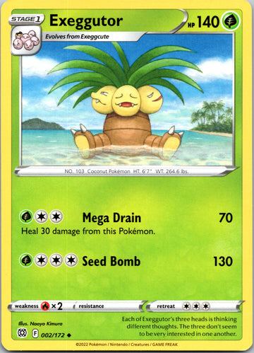 Exeggutor [002/172] [Brilliant Stars] Reverse Holofoil