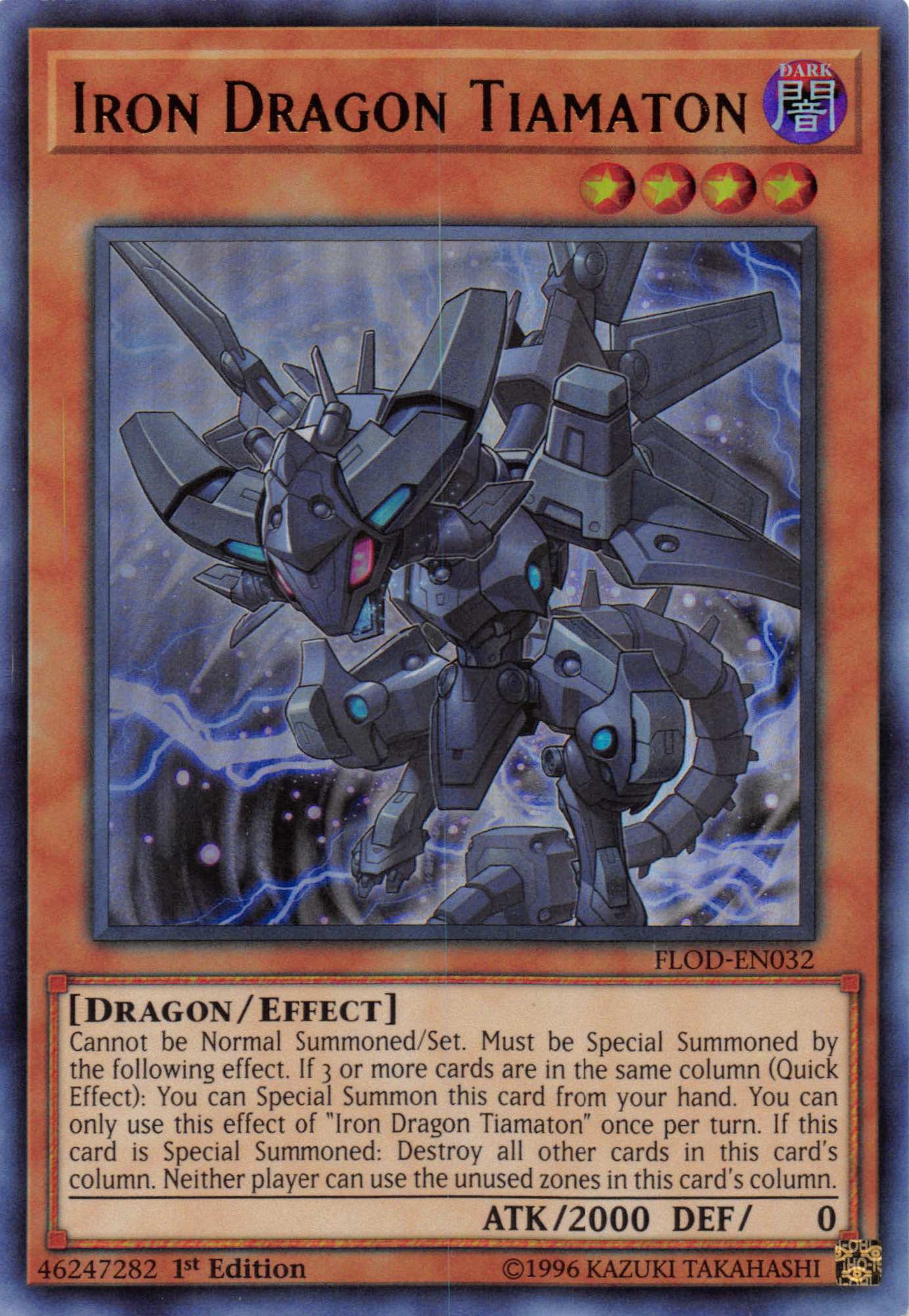 Iron Dragon Tiamaton [FLOD-EN032] Ultra Rare