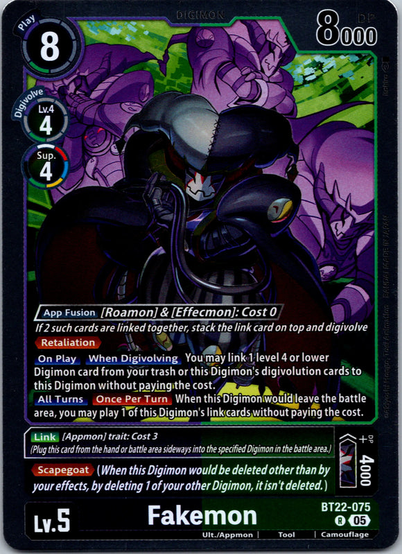 Fakemon [BT22-075 R] [Cyber Eden Release Event Cards] Foil