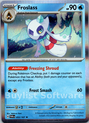 Froslass [053/167] - (Twilight Masquerade) Reverse Holofoil