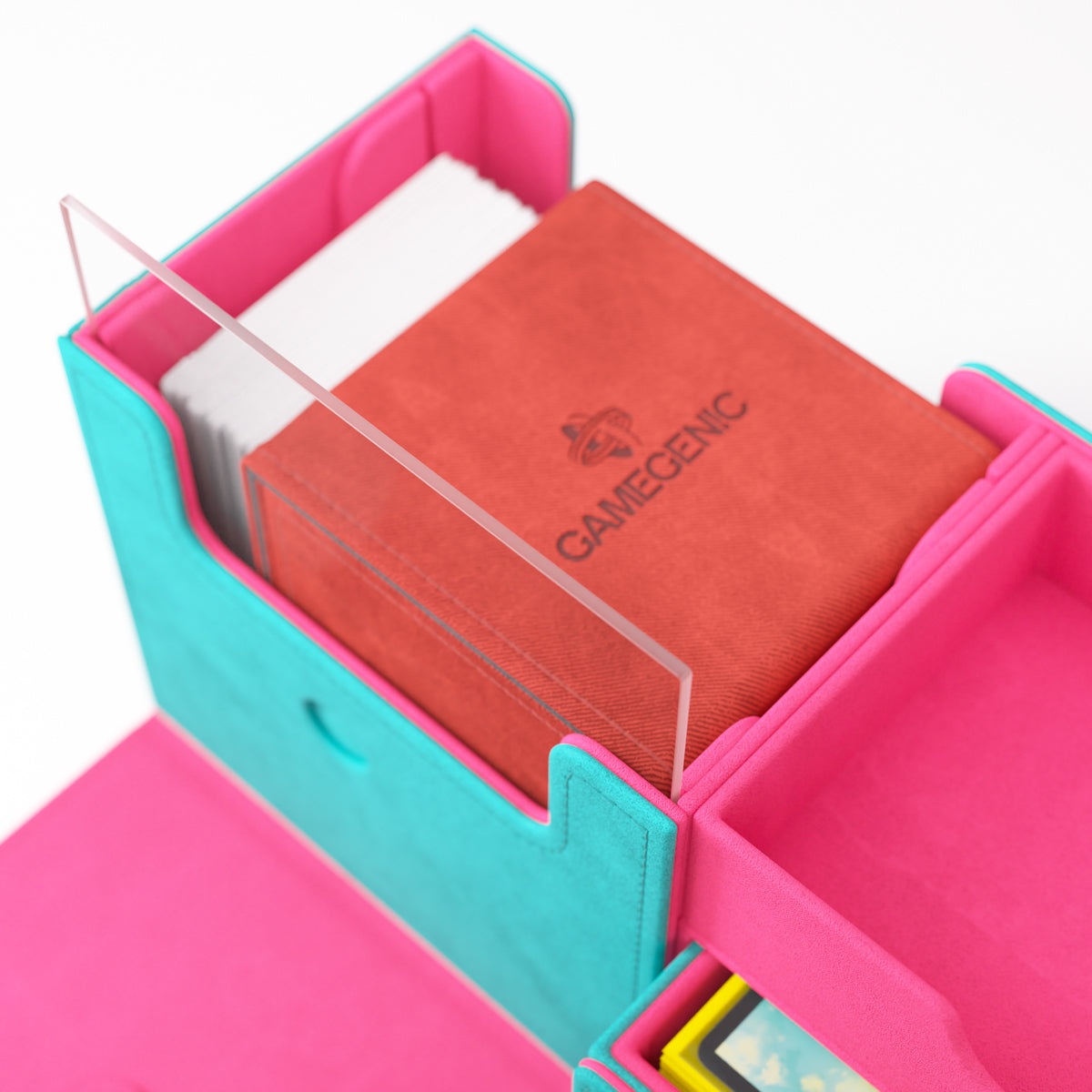 The Academic 133+ XL Convertible Teal/Pink Deck Box (133ct)