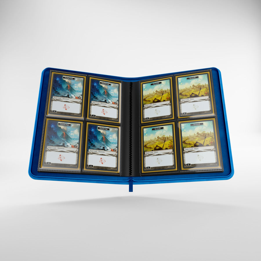 GameGenic Zip-Up Album 8 Pocket Binder - Blue (4 pockets per page) - Local Pickup Only