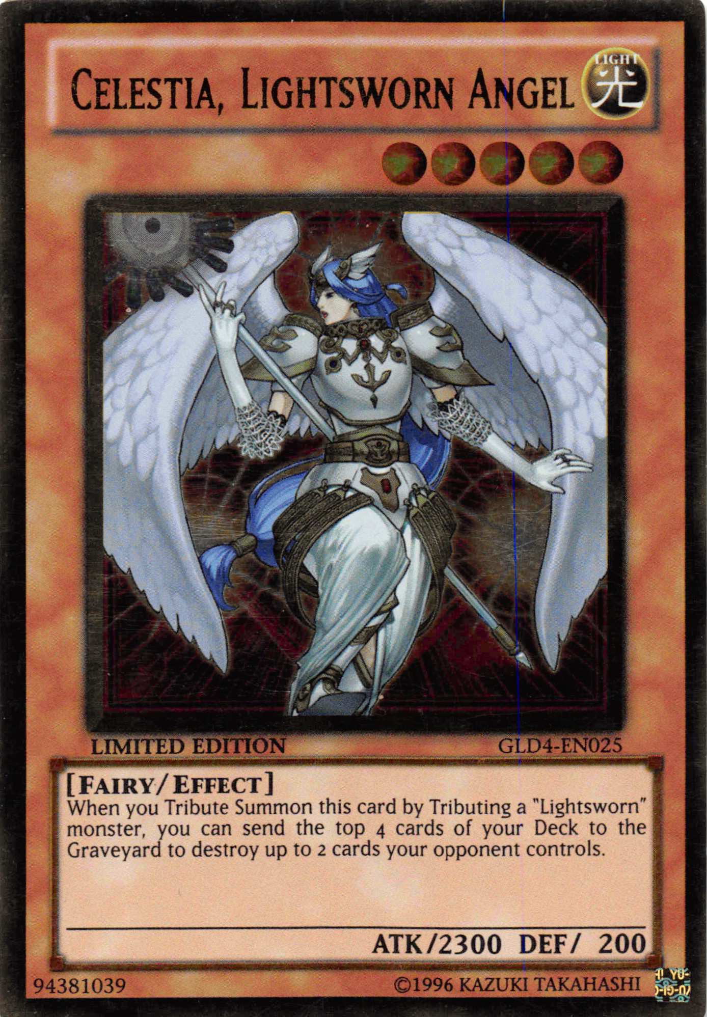 Celestia, Lightsworn Angel [GLD4-EN025] Gold Rare