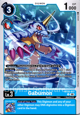 Gabumon [BT22-017 U] [Cyber Eden]