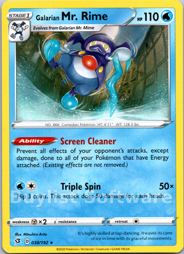 Galarian Mr. Rime (038/192) [Sword & Shield: Rebel Clash]