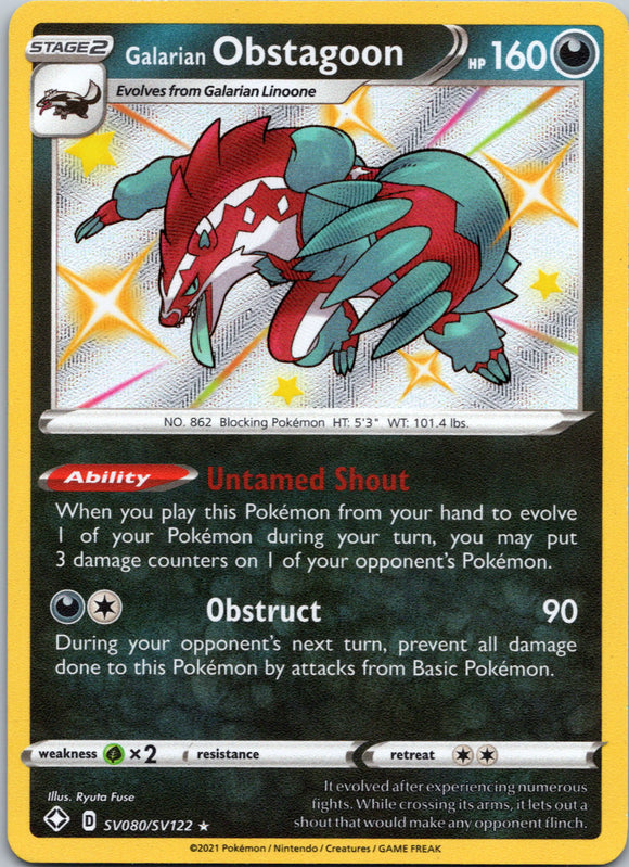 Galarian Obstagoon [SV080/SV122] [Shining Fates: Shiny Vault] Holofoil