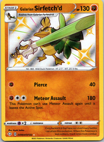 Galarian Sirfetch'd [SV064/SV122] [Shining Fates: Shiny Vault] Holofoil