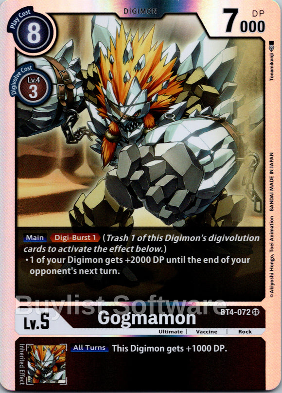 Gogmamon [BT4-072 SR] [Great Legend] Foil
