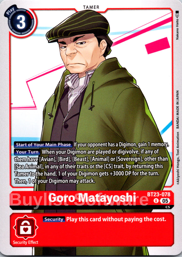 Goro Matayoshi [BT23-078 U] [Hackers' Slumber]