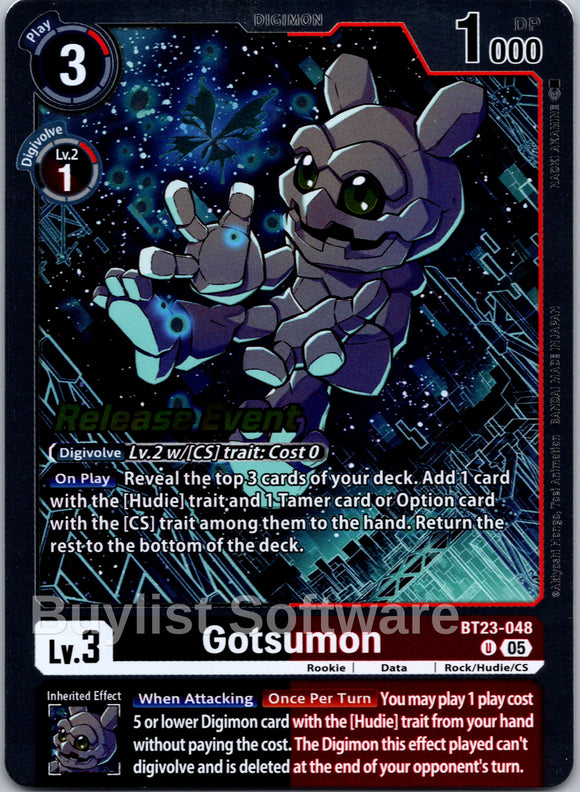Gotsumon [BT23-048 U] [Hackers' Slumber Release Event Cards]