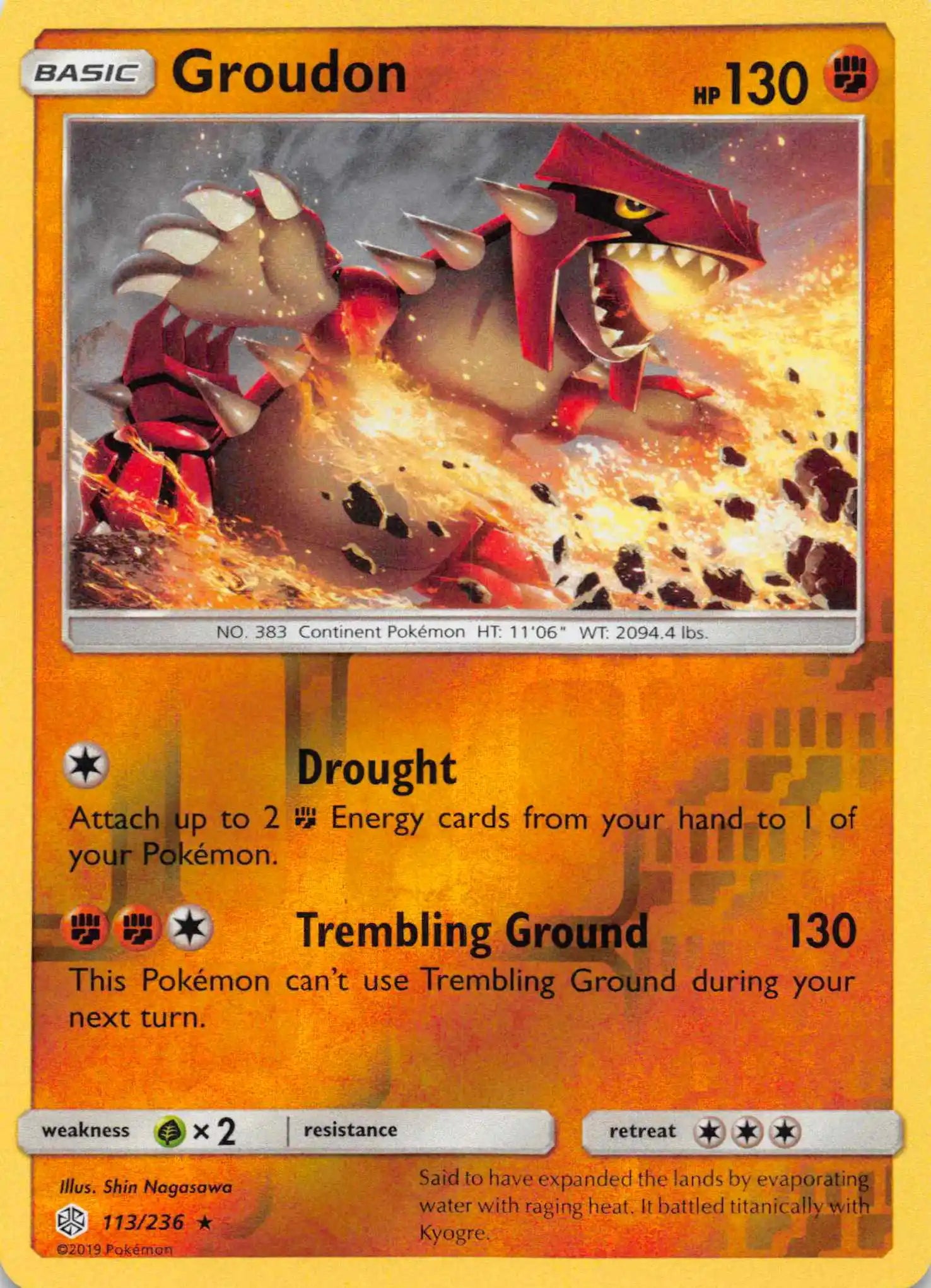Groudon [113/236] [Cosmic Eclipse] Reverse Holofoil