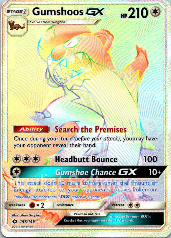 Gumshoos GX [157/149] [Sun & Moon Base Set] Holofoil