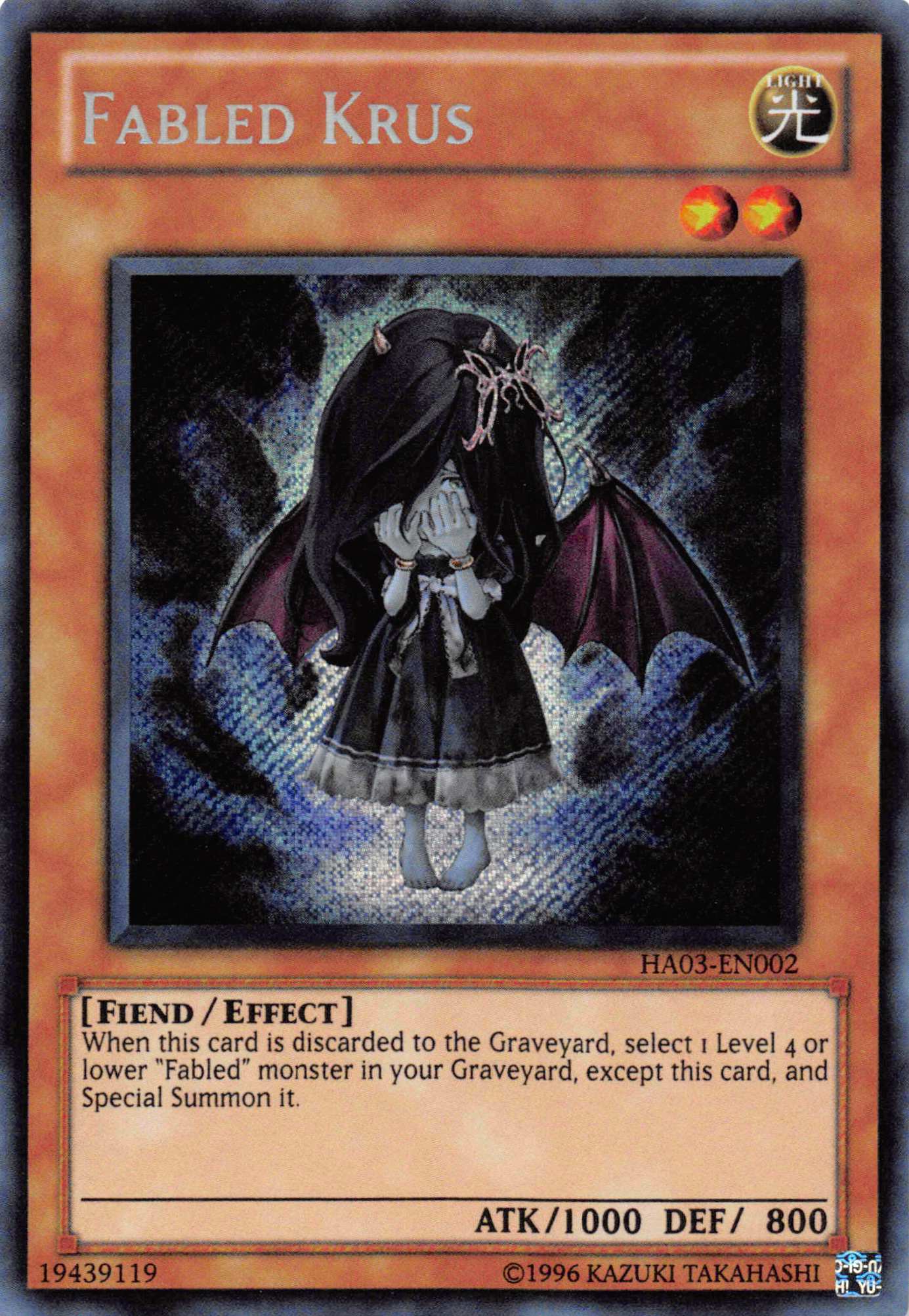 Fabled Krus [HA03-EN002] Secret Rare