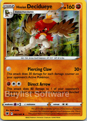 Hisuian Decidueye [082/189] [Astral Radiance] Holofoil