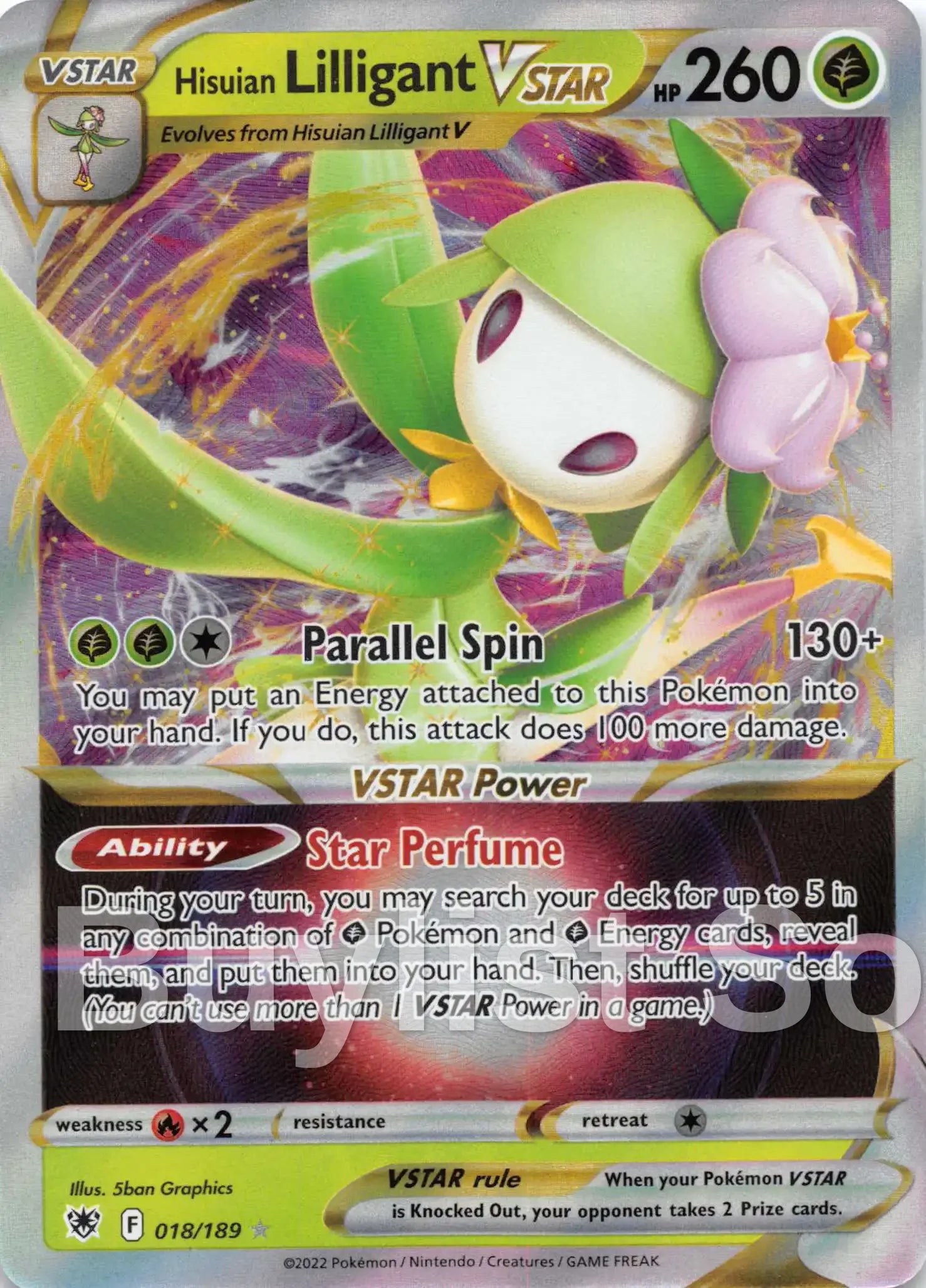 Hisuian Lilligant VSTAR [018/189] [Astral Radiance] Holofoil