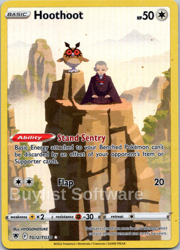 Hoothoot [TG12/TG30] [Astral Radiance Trainer Gallery] Holofoil