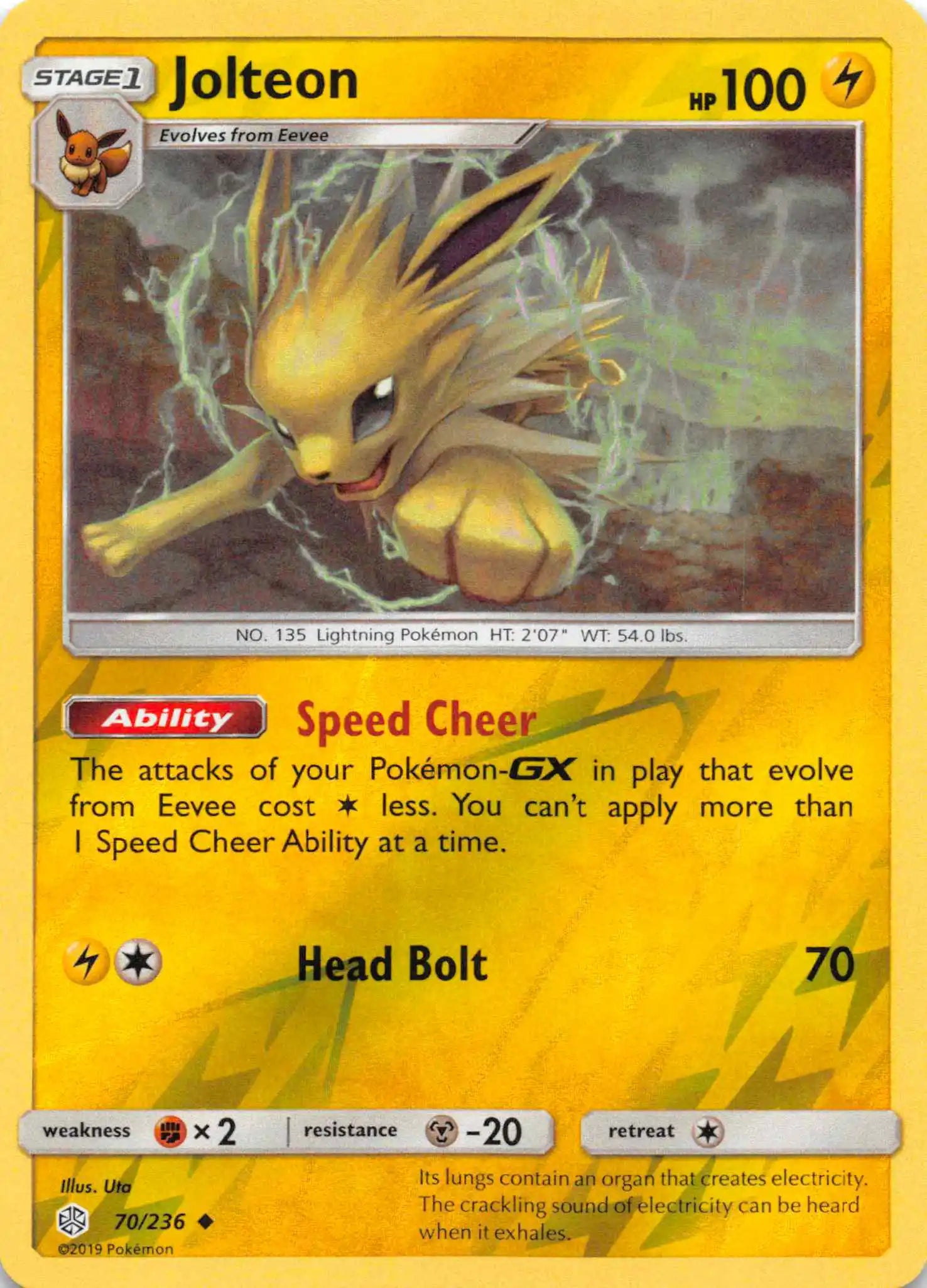 Jolteon [70/236] [Cosmic Eclipse] Reverse Holofoil