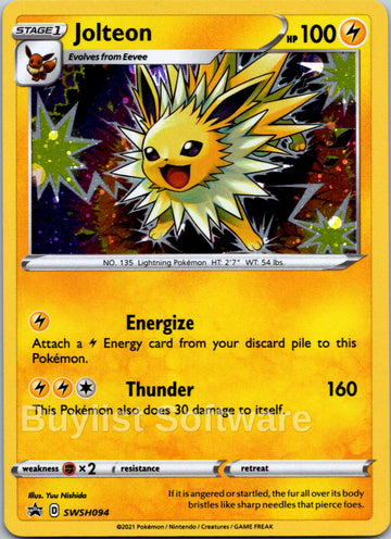 Jolteon [SWSH094] [Sword & Shield Promo Cards] Holofoil