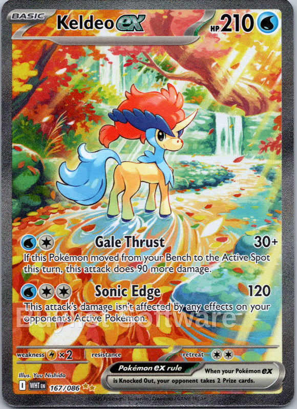Keldeo ex [167/086] [White Flare] Holofoil