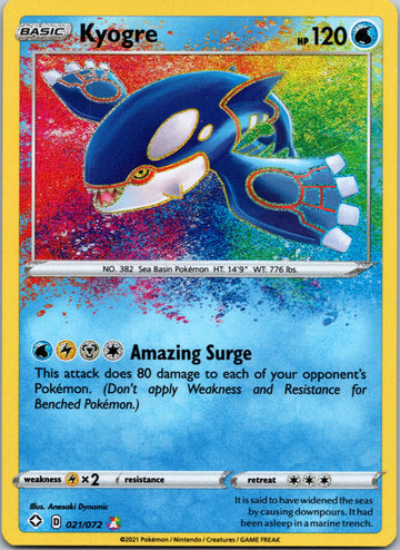 Kyogre [021/072] [Shining Fates] Holofoil
