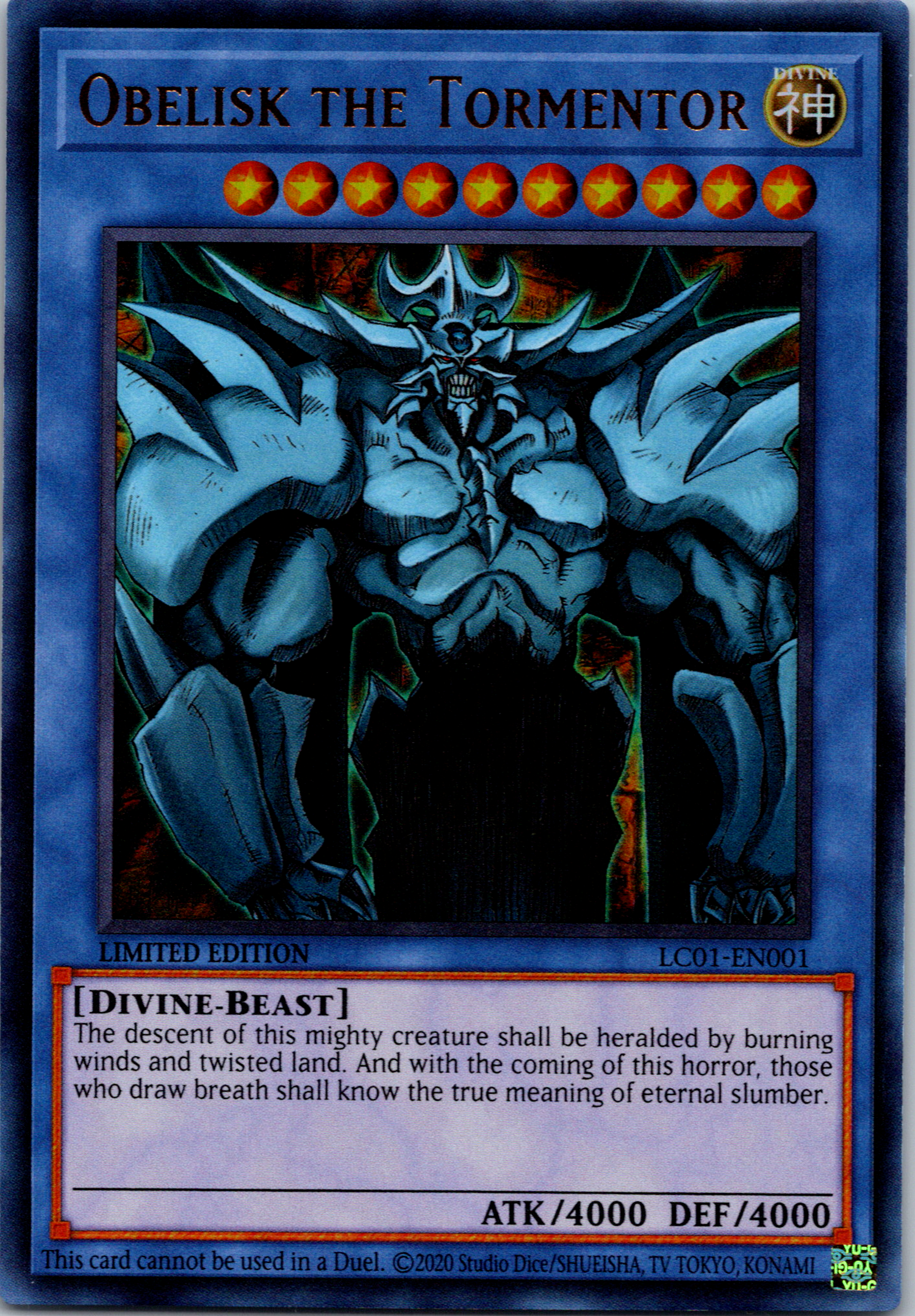 Obelisk the Tormentor (25th Anniversary) [LC01-EN001] Ultra Rare