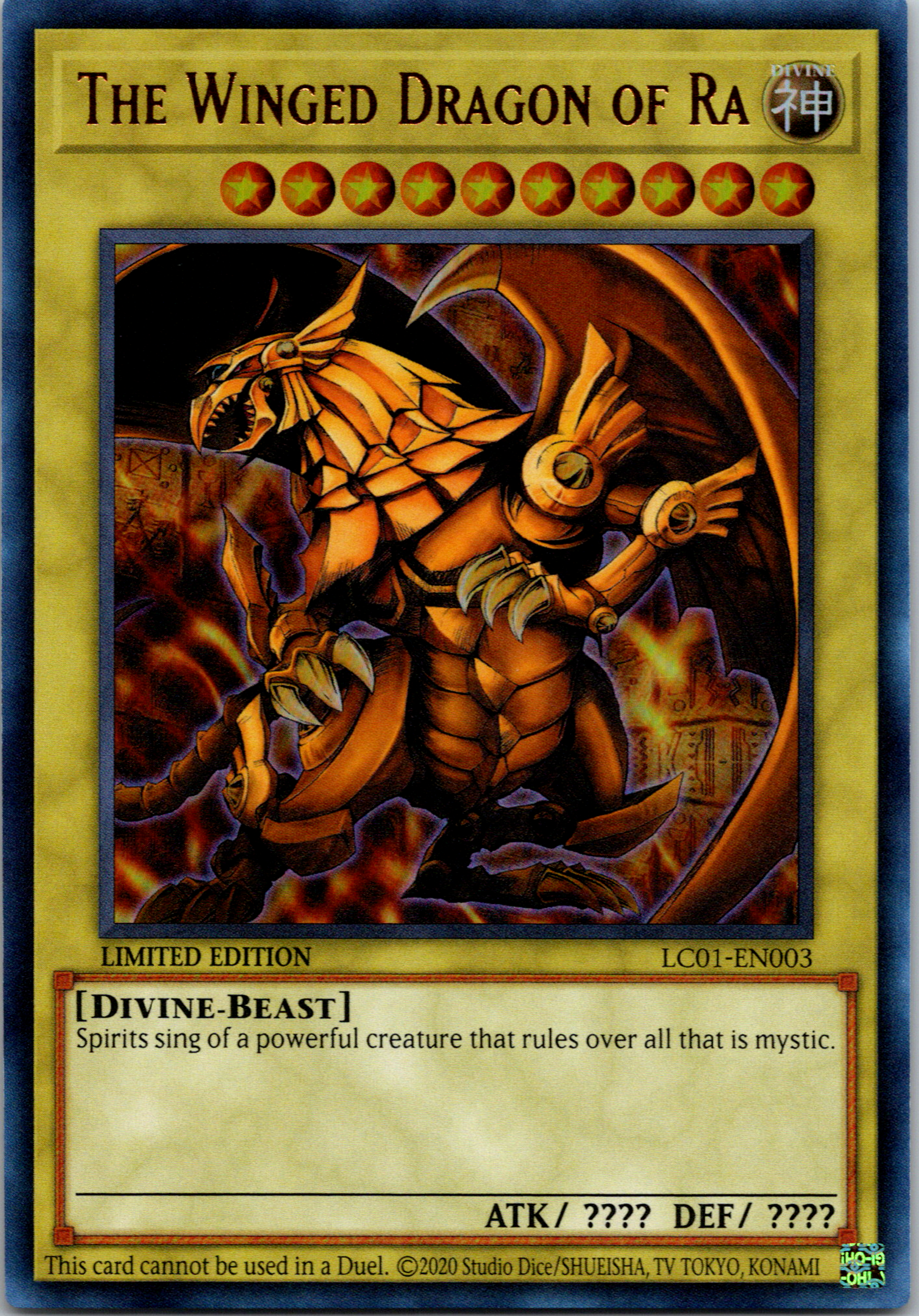 The Winged Dragon of Ra (25th Anniversary) [LC01-EN003] Ultra Rare