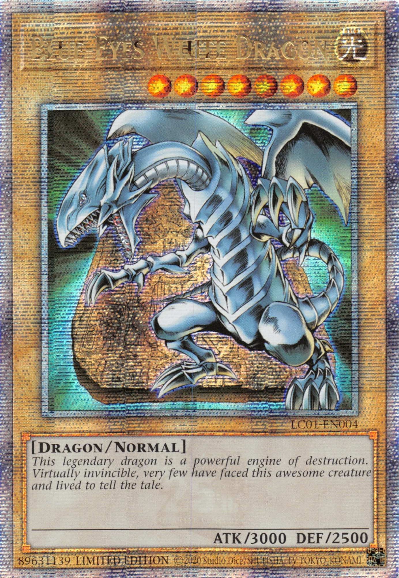 Blue-Eyes White Dragon (25th Anniversary) [LC01-EN004] Quarter Century Secret Rare