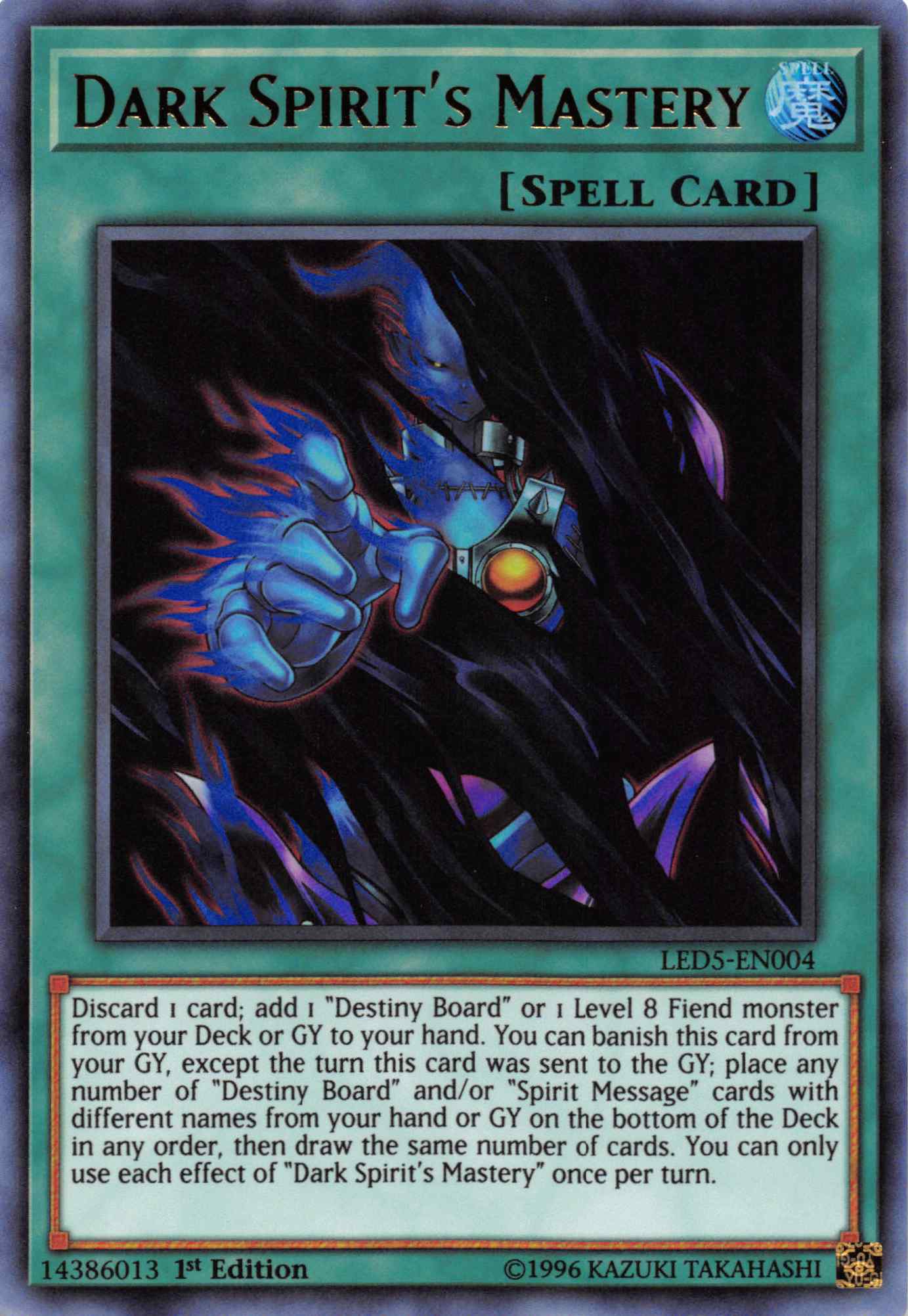 Dark Spirit's Mastery [LED5-EN004] Ultra Rare