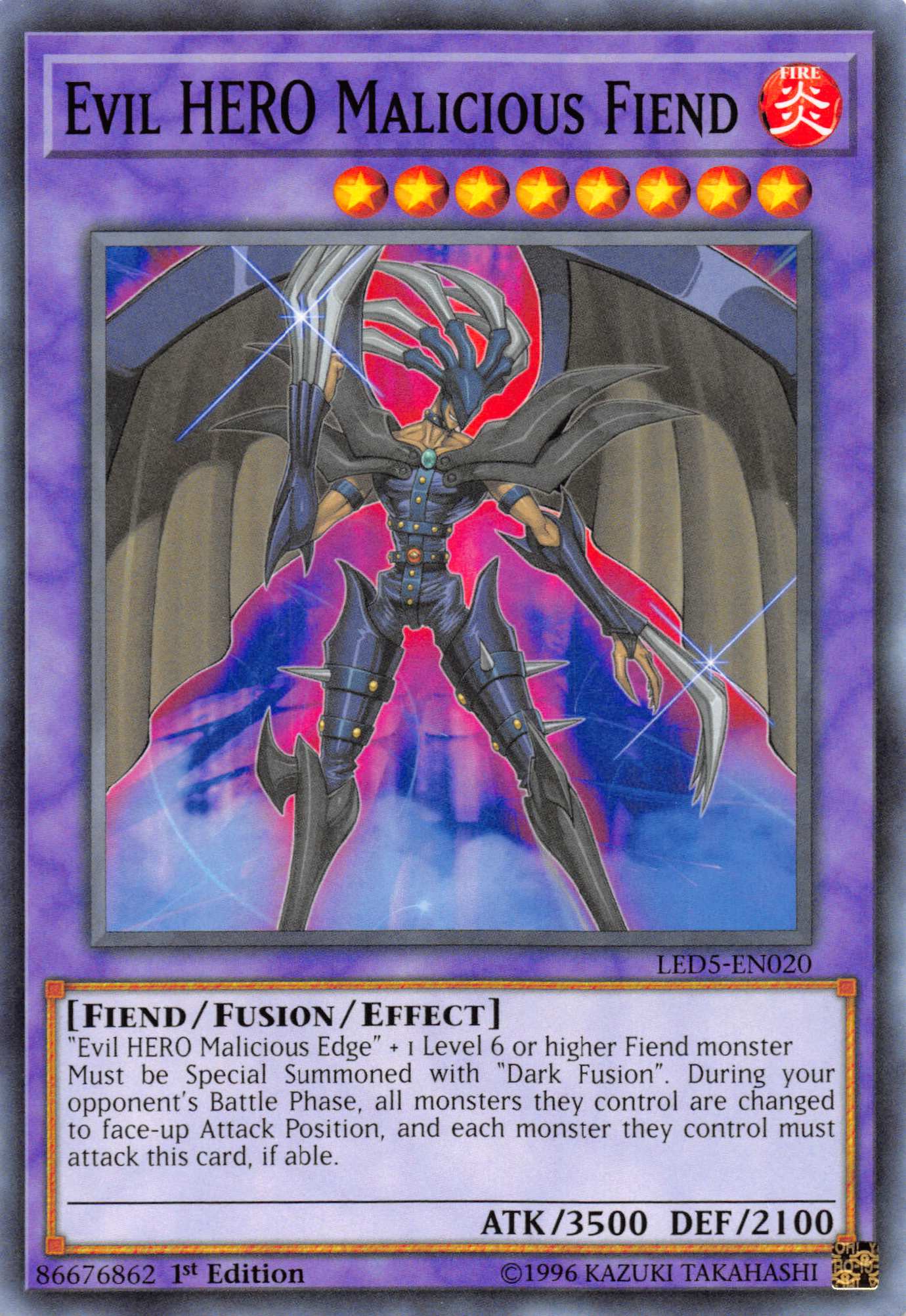 Evil Hero Malicious Fiend [LED5-EN020] Common