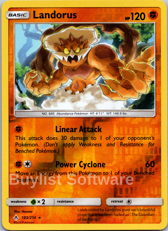 Landorus [103/214] [Unbroken Bonds] Reverse Holofoil