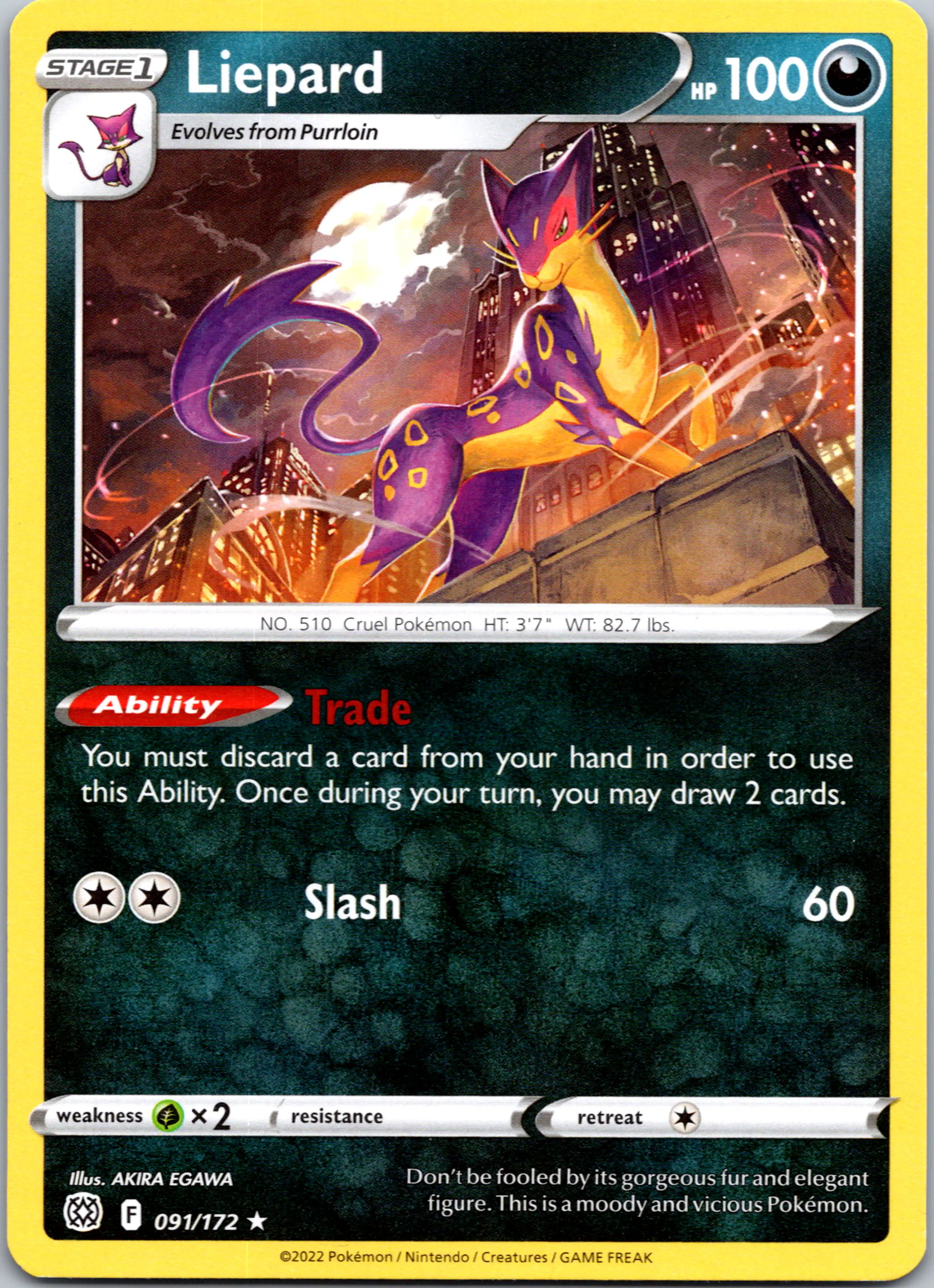 Liepard [091/172] [Brilliant Stars] Reverse Holofoil