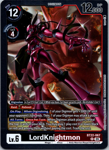 LordKnightmon [BT22-067 R] [Cyber Eden] Foil