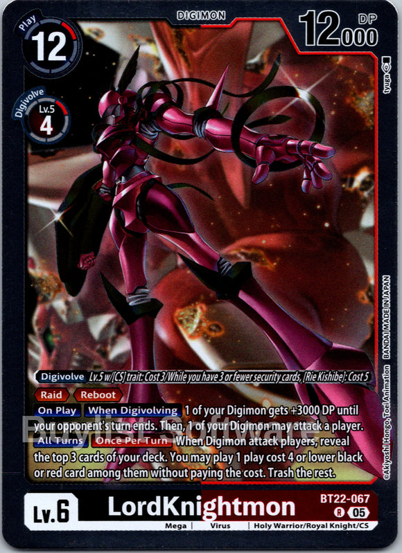 LordKnightmon [BT22-067 R] [Cyber Eden] Foil