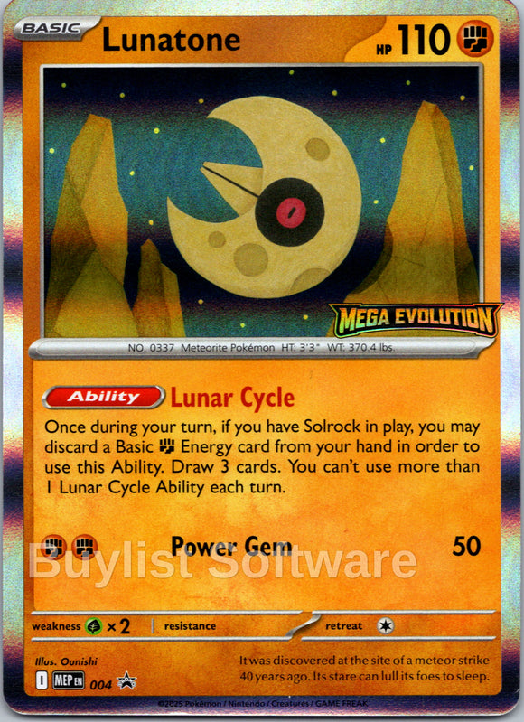 Lunatone (Stamped) [004] [Mega Evolution Promo]