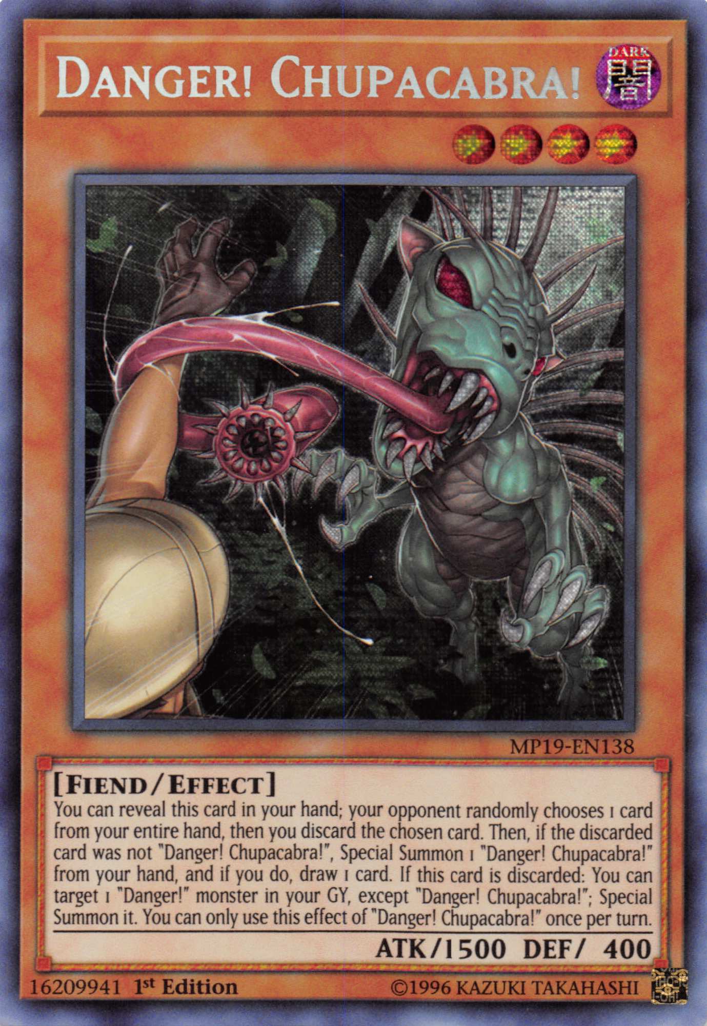 Danger! Chupacabra! [MP19-EN138] Prismatic Secret Rare