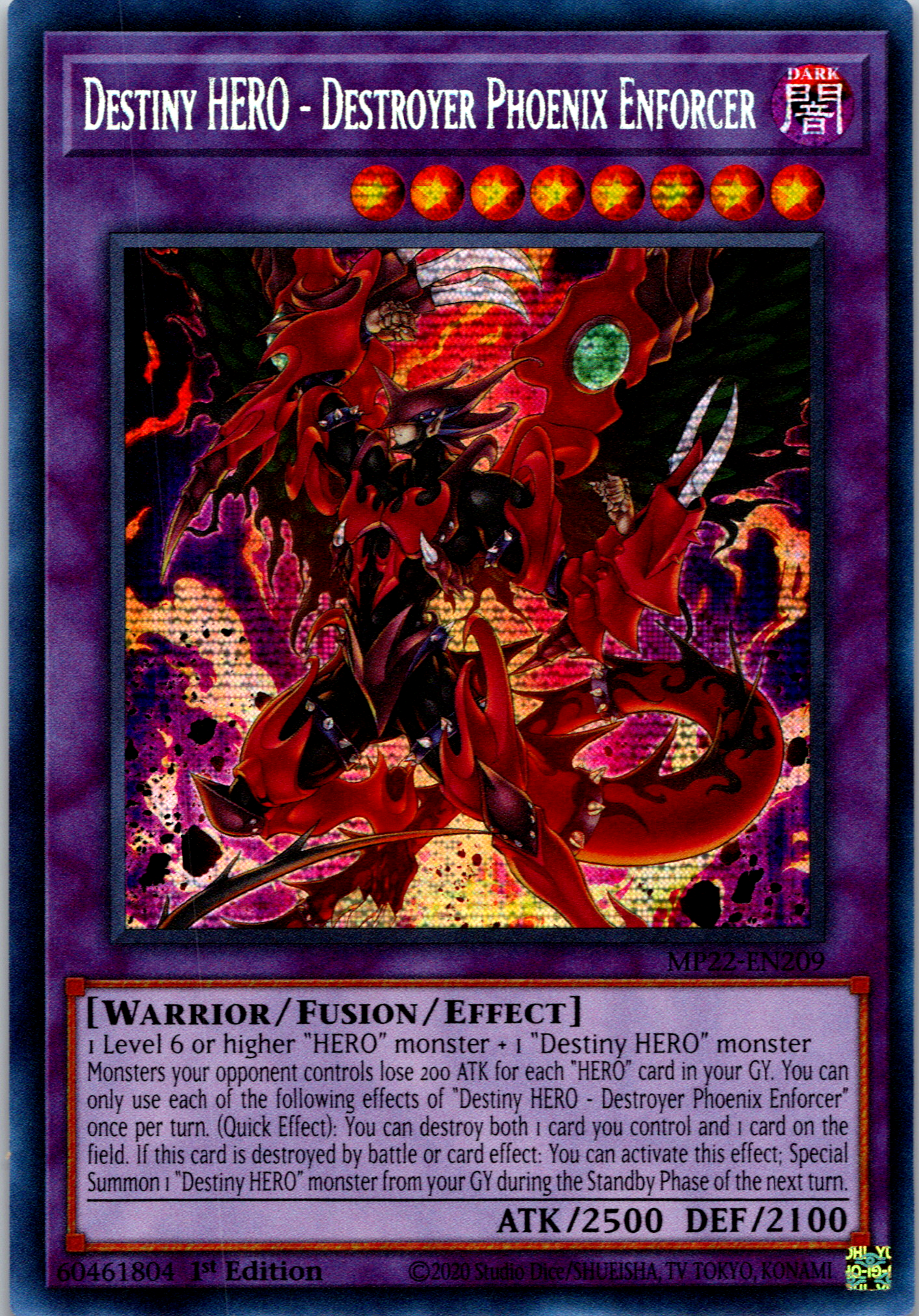 Destiny HERO - Destroyer Phoenix Enforcer [MP22-EN209] Prismatic Secret Rare