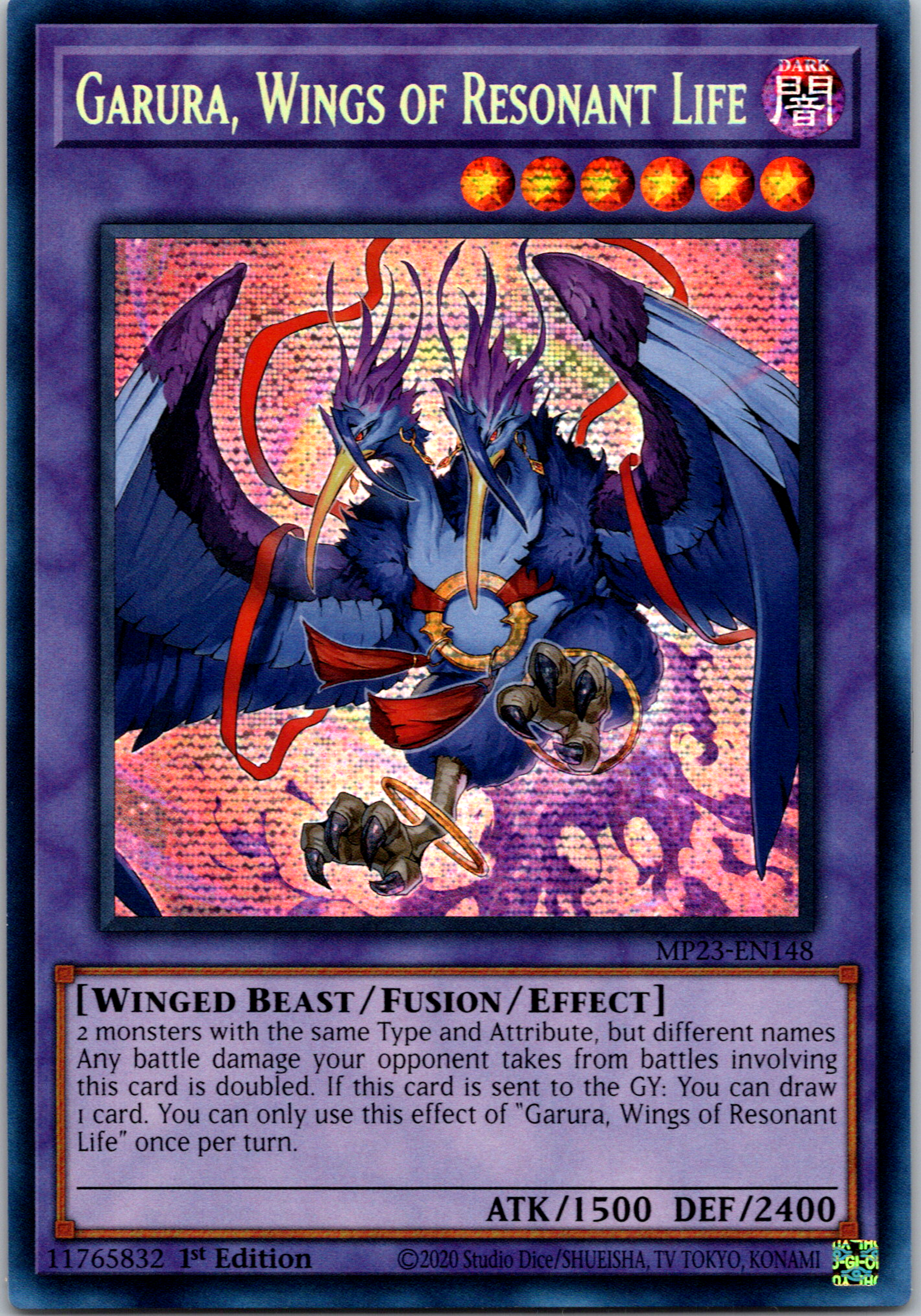 Garura, Wings of Resonant Life [MP23-EN148] Prismatic Secret Rare