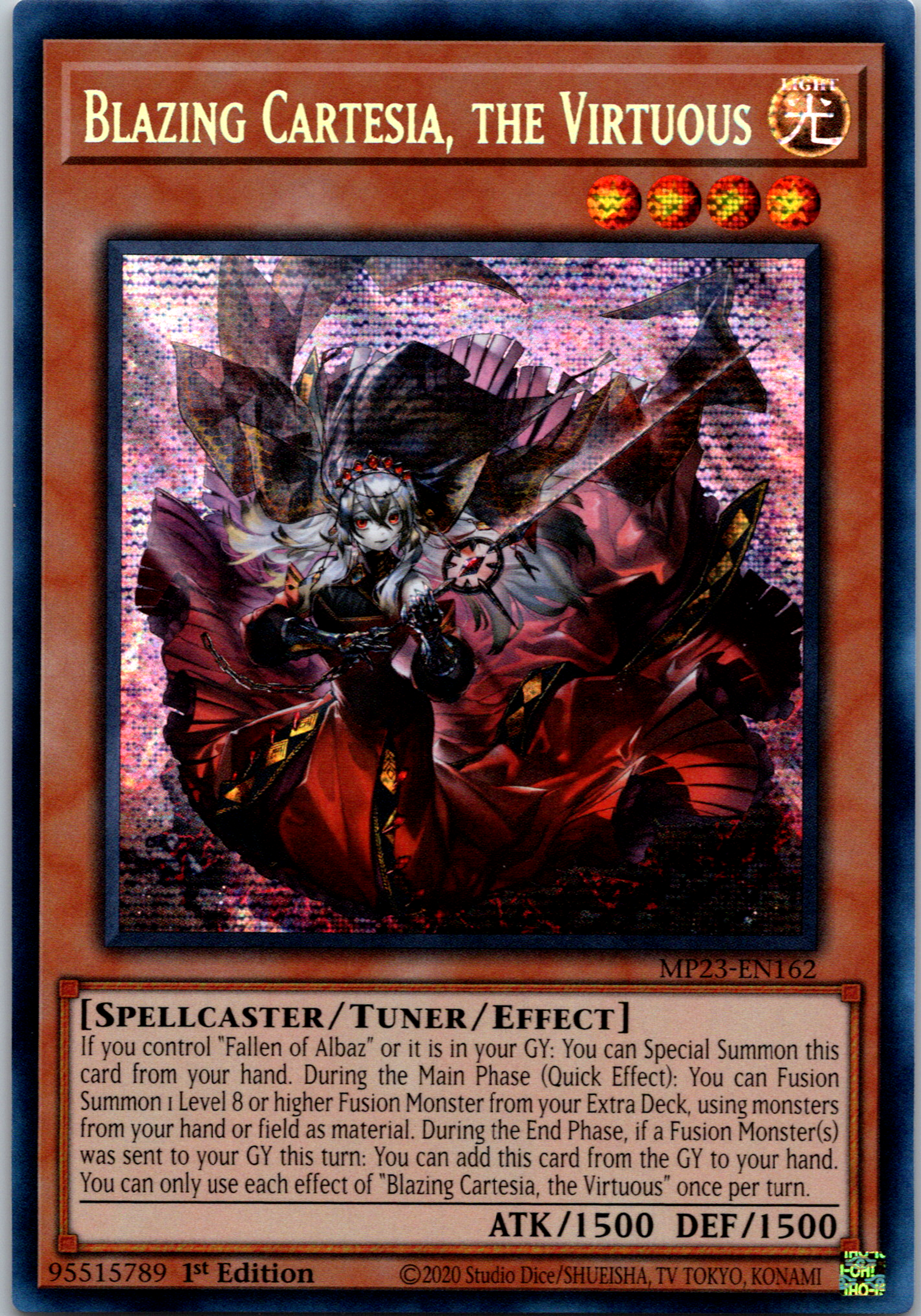 Blazing Cartesia, the Virtuous [MP23-EN162] Prismatic Secret Rare