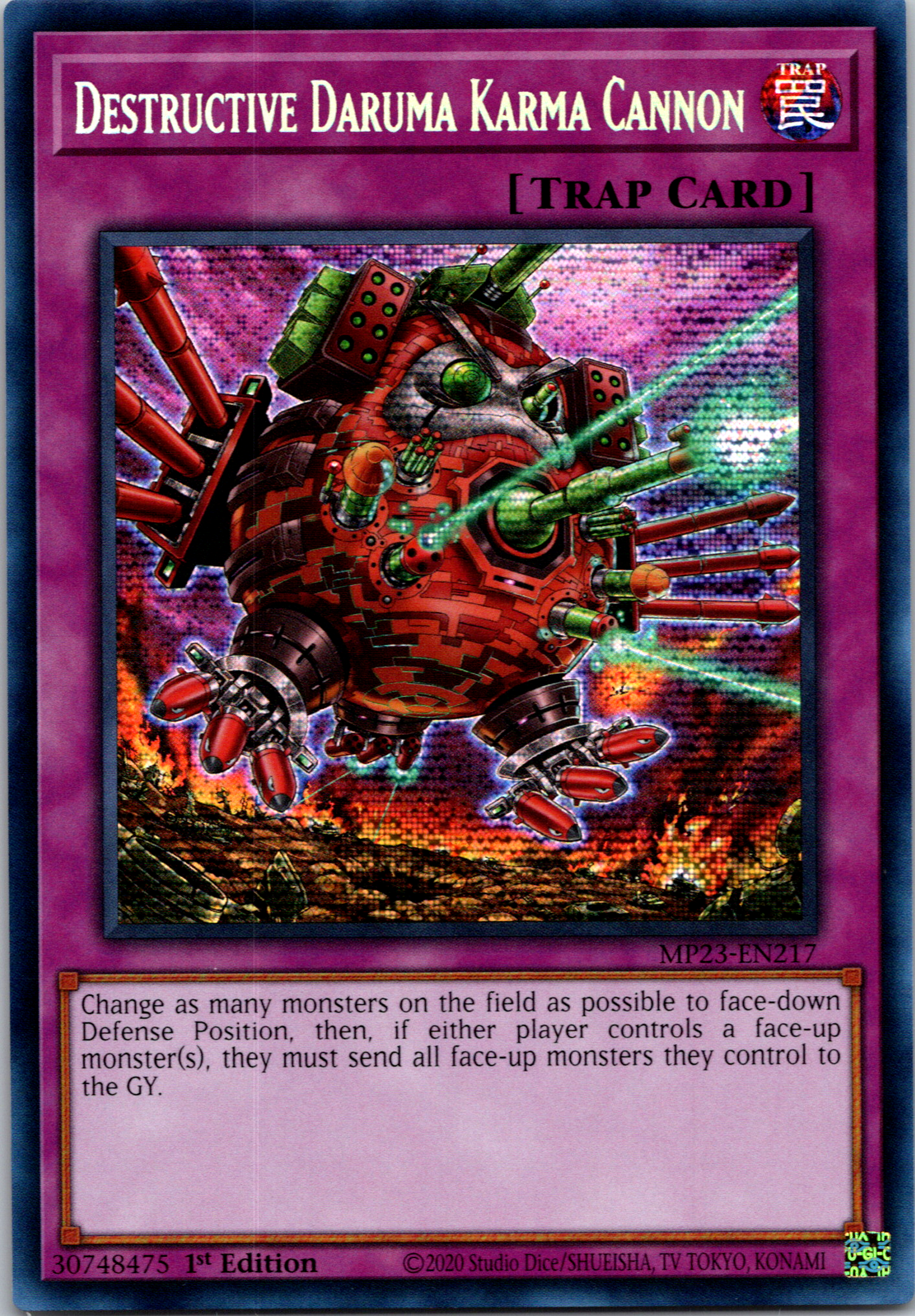 Destructive Daruma Karma Cannon [MP23-EN217] Prismatic Secret Rare