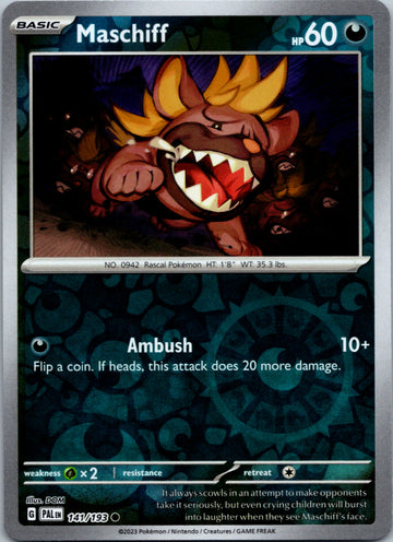 Maschiff - 141/193 [141/193] [Paldea Evolved] Reverse Holofoil