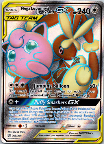 Mega Lopunny & Jigglypuff GX (Full Art) [225/236] [Cosmic Eclipse] Holofoil