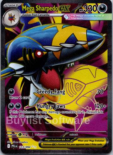 Mega Sharpedo ex [113/094] [Phantasmal Flames] Holofoil