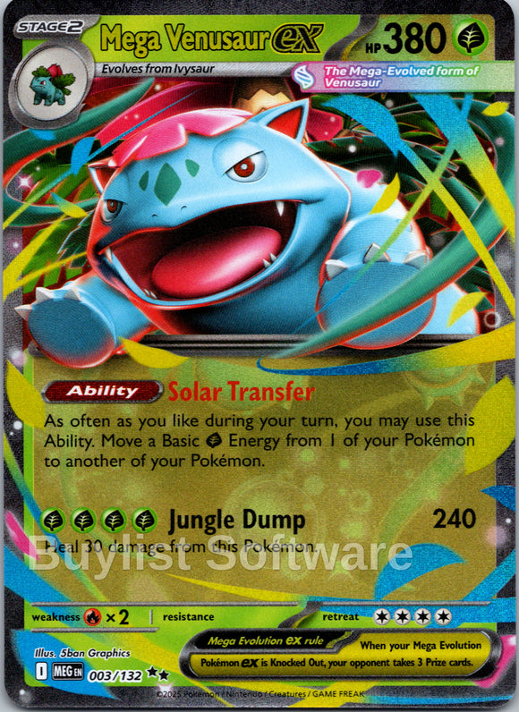 Mega Venusaur ex [003/132] [Mega Evolution] Holofoil