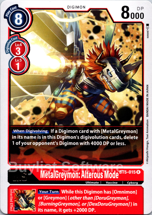 MetalGreymon: Alterous Mode [BT5-015] [Battle of Omni] Normal