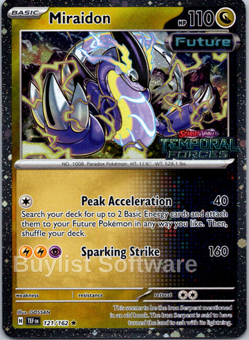 Miraidon - 121/162 (Cosmos Holo) (Best Buy) [121/162] [Temporal Forces] Holofoil